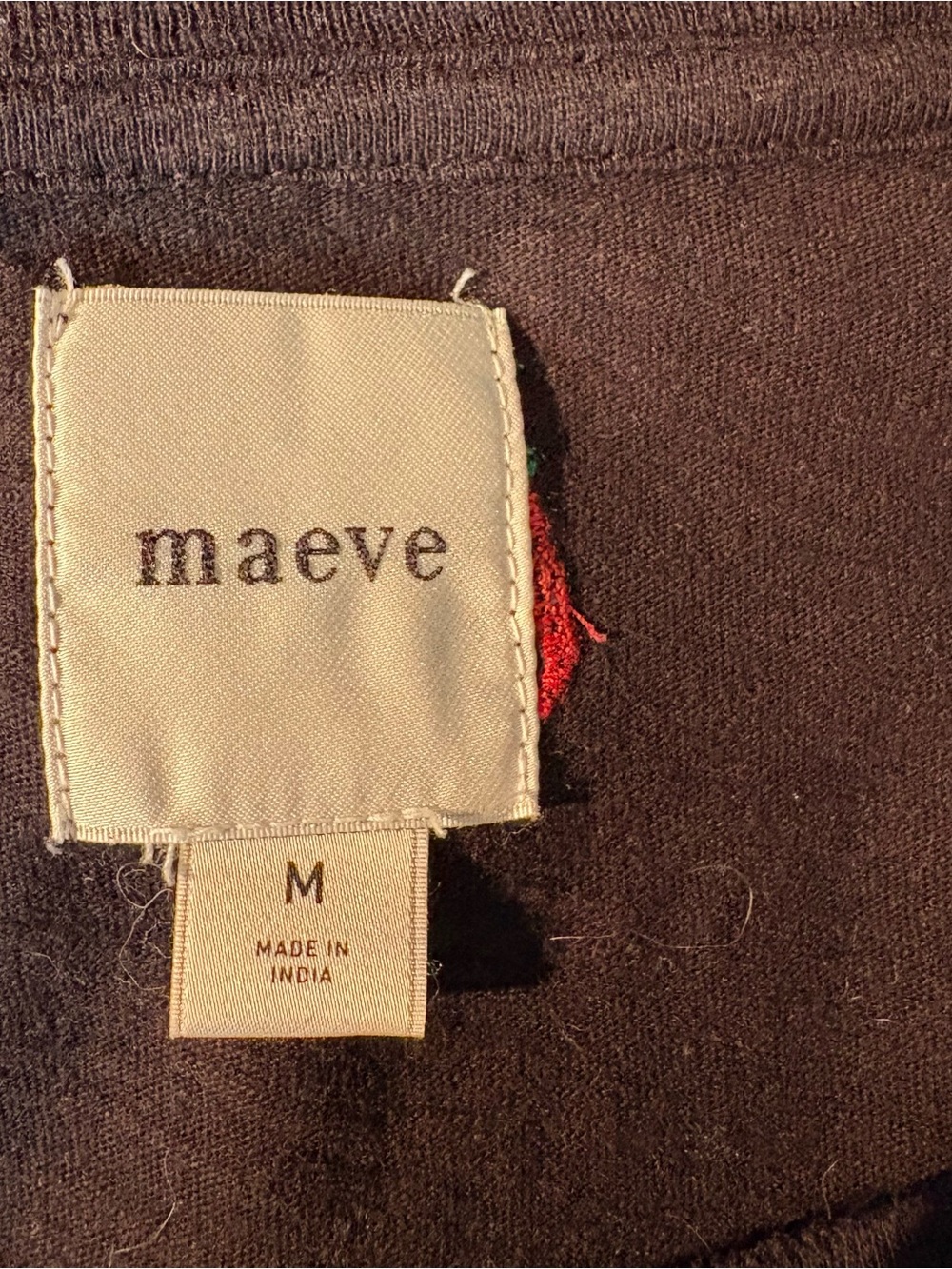 Anthropologie the Caitlin Boxy Tee by Maeve: Embroidered Red Chili Peppers M - Picture 10 of 10